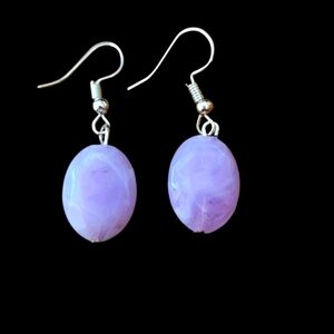 Light Purple Acrylic Bead Earrings